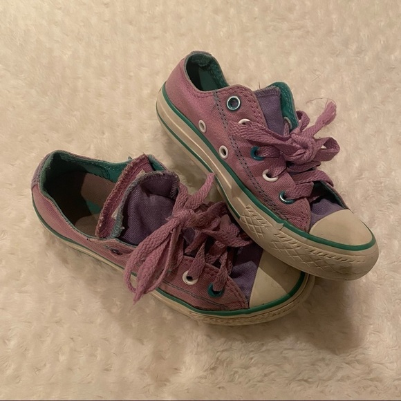 PURPLE and teal converse - Picture 1 of 5